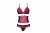 Zmysłowy komplet Nerysa LC 90427 Pink Rosses Collection Black Czarny LivCo Corsetti Fashion  rozmiar - L/XL